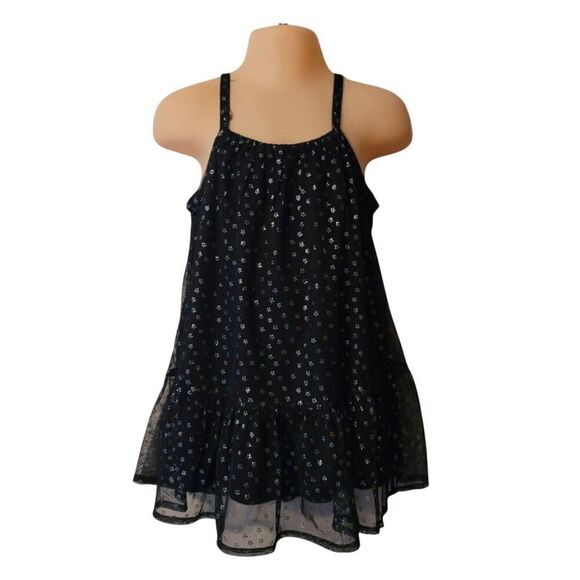 Jessica Simpson Black Sheer Sparkle Outer Layer Sleeveless Dress Size 2T - Picture 2 of 4